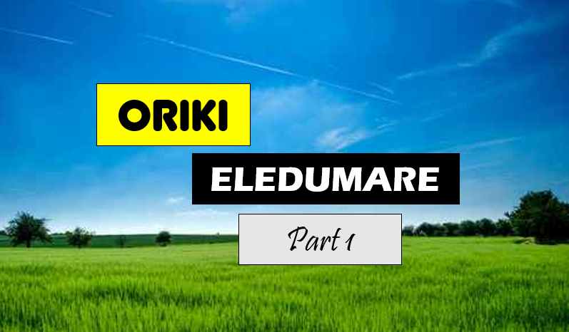 oriki eledumare